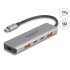 Delock USB 10 Gbps 2 Port USB Type-A + 2 Port USB Type-C™ Hub with USB Type-C™ connector and PD 95 Watt