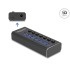 Delock 7 Port USB Hub with 4 Ports 10 Gbps and 4 Fast Charging Ports with Switch and Illumination