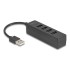 Delock USB Hub 4 port USB 2.0 with 4 x USB Type-A female black