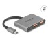 Delock 3 Port USB Hub 10 Gbps with USB Type-C™ to 1 x USB Type-C™ + 2 x USB Type-A