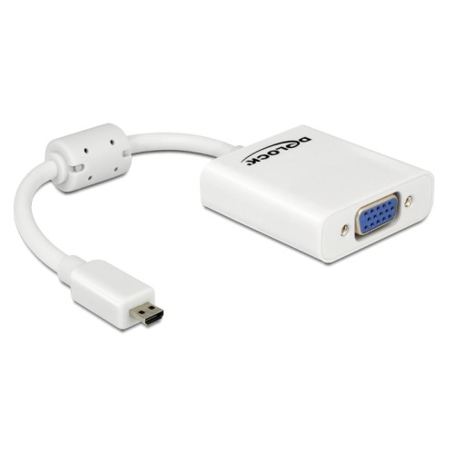 Delock Adapter HDMI-micro D male  VGA female white
