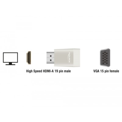 Delock Adapter HDMI-A male > VGA female 2