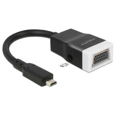 Delock Adapter HDMI-micro D male > VGA female with Audio