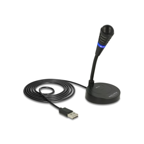 Delock USB Microphone with base and Touch-Mute Button
