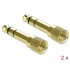 Delock Adapter 6.35 mm Stereo plug to 3.5 mm Stereo jack 3 pin metal screwable 2 pieces