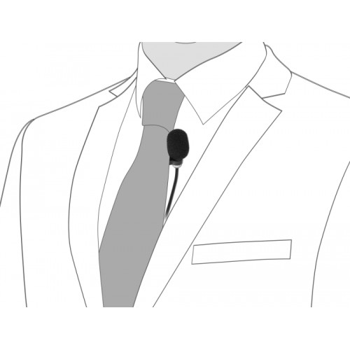 Delock USB Tie Lavalier Microphone Omnidirectional 24 bit / 192 kHz with clip and 3.5 mm stereo jack headphone port