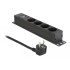 Delock Power Socket 4-way with surge protection 1U black