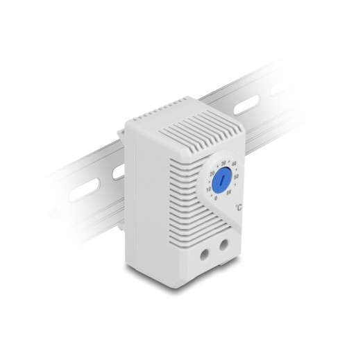 Delock Thermostat with normally open contact for DIN rail