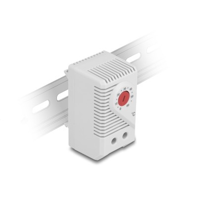 Delock Thermostat with normally closed contact for DIN rail