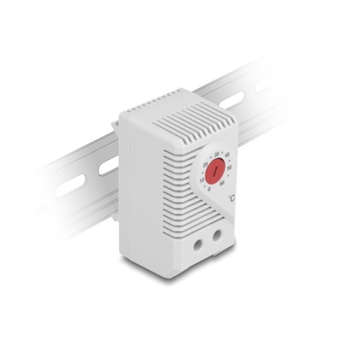 Delock Thermostat with normally closed contact for DIN rail