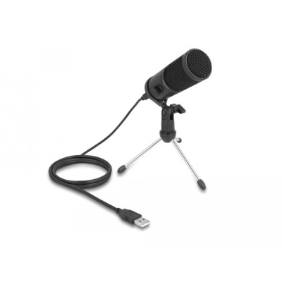 Delock USB Condenser Microphone with Stand 24 Bit / 192 kHz for PC and Laptop 2