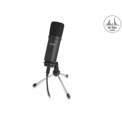 Delock Professional USB Condenser Microphone 24 Bit / 192 kHz for PC and Laptop