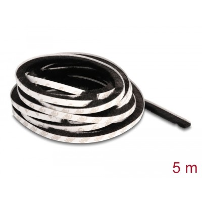 Delock Brush Strip self-adhesive 10 mm - length 5 m black