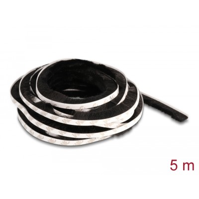 Delock Brush Strip self-adhesive 15 mm - length 5 m black