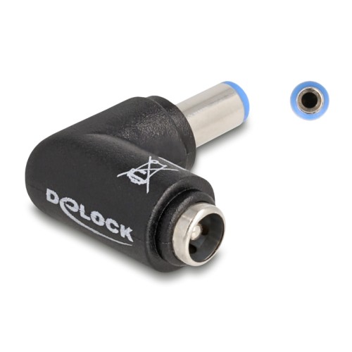 Delock DC Adapter 5.5 x 2.1 mm male to 5.5 x 2.1 female 90° angled
