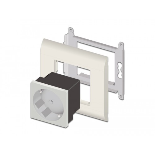 Delock Easy 45 Grounded Power Socket with a 45° arrangement 45 x 45 mm 10 pieces