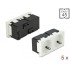 Delock Easy 45 Grounded Power Socket 2-way with a 45° arrangement 45 x 45 mm 5 pieces