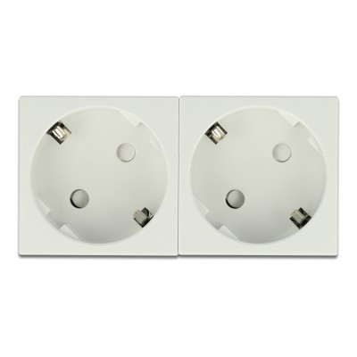 Delock Easy 45 Grounded Power Socket 2-way with a 45° arrangement 45 x 45 mm 5 pieces 2