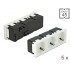 Delock Easy 45 Grounded Power Socket 3-way with a 45° arrangement 45 x 45 mm 5 pieces