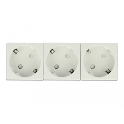 Delock Easy 45 Grounded Power Socket 3-way with a 45° arrangement 45 x 45 mm 5 pieces 2