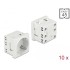 Delock Easy 45 Grounded Power Socket with a 45° arrangement extendable 45 x 45 mm 10 pieces