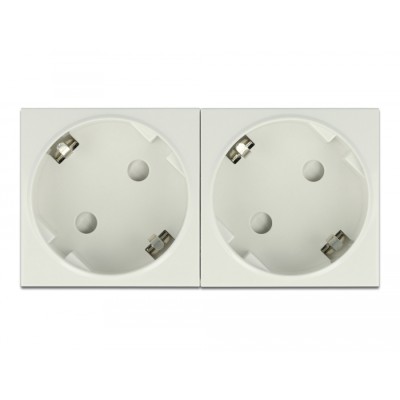 Delock Easy 45 Grounded Power Socket with a 45° arrangement 2-way extendable 45 x 45 mm 5 pieces 2