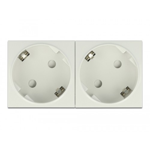 Delock Easy 45 Grounded Power Socket with a 45° arrangement 2-way extendable 45 x 45 mm 5 pieces