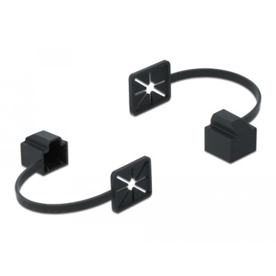 Delock Dust Cover for RJ45 plug with mounting clip black 2