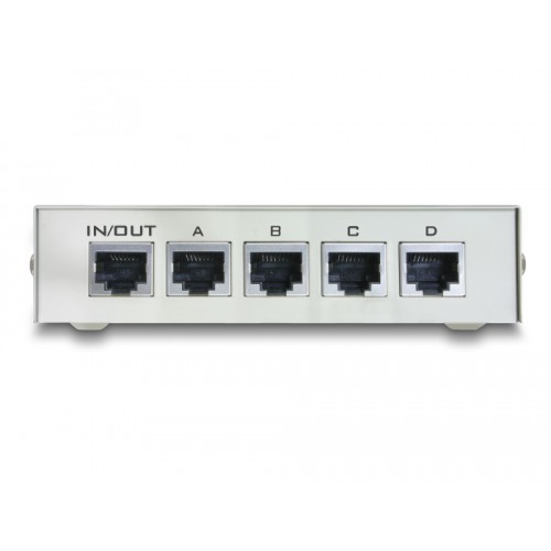 Delock Switch RJ45 10/100 Mbps 4 port manual bidirectional