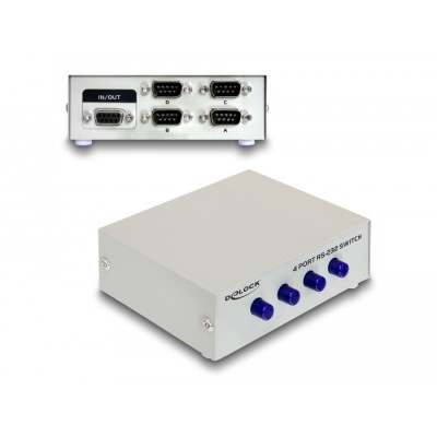 Delock Serial Switch RS-232 / RS-422 / RS-485 4-port manual