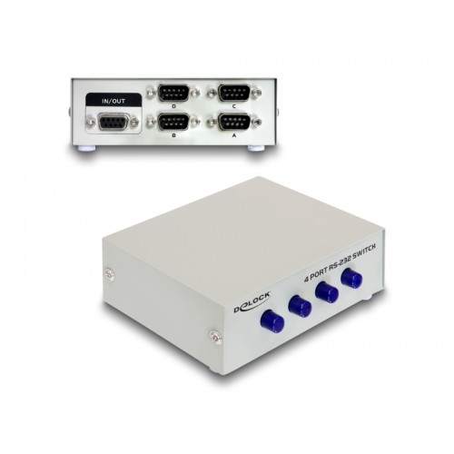 Delock Serial Switch RS-232 / RS-422 / RS-485 4-port manual