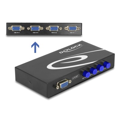 Delock Switch VGA 4 port manual bidirectional