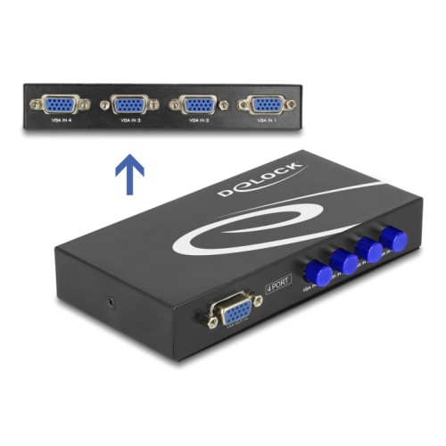 Delock Switch VGA 4 port manual bidirectional