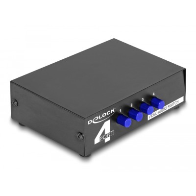 Delock Switch Audio / Video 4 port manual bidirectional