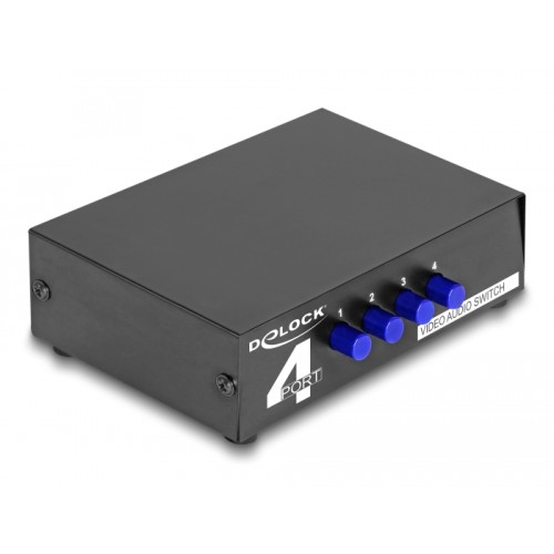 Delock Switch Audio / Video 4 port manual bidirectional