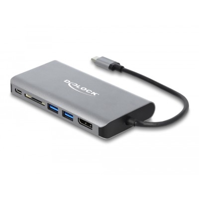 Delock USB Type-C™ Docking Station 4K - HDMI / DP / USB 3.0 / SD / LAN / PD 3.0 2