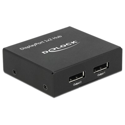 Delock DisplayPort 1.2 Splitter 1 x DisplayPort in to 2 x DisplayPort out 4K