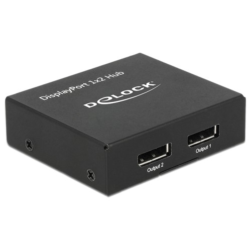 Delock DisplayPort 1.2 Splitter 1 x DisplayPort in to 2 x DisplayPort out 4K