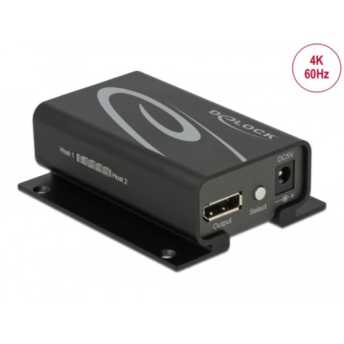 Delock DisplayPort 1.2 Switch 2 x DisplayPort in > 1 x DisplayPort out 4K