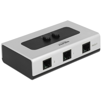 Delock Switch RJ11 2 port manual bidirectional