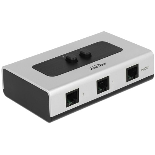 Delock Switch RJ11 2 port manual bidirectional