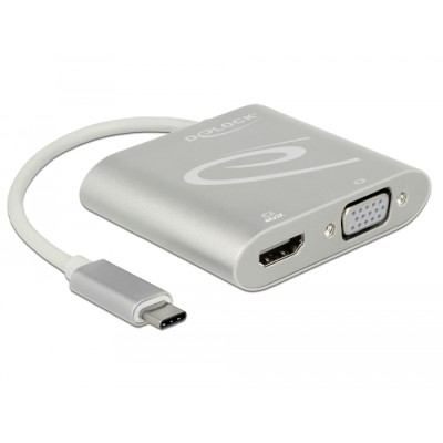Delock USB Type-C™ Splitter (DP Alt Mode) > 1 x HDMI + 1 x VGA out