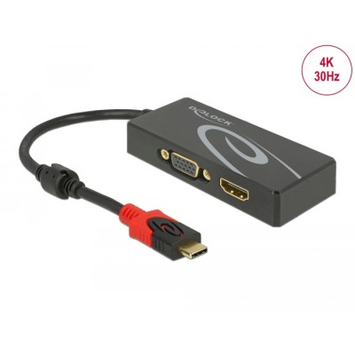 Delock USB Type-C™ Splitter (DP Alt Mode) > 1 x HDMI + 1 x VGA out