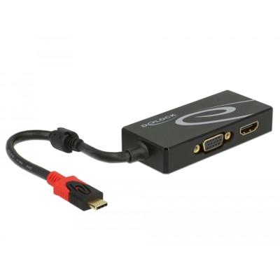 Delock USB Type-C™ Splitter (DP Alt Mode) > 1 x HDMI + 1 x VGA out 2
