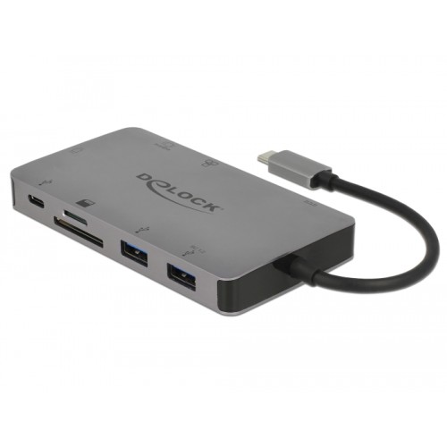Delock USB Type-C™ Docking Station 4K - HDMI / VGA / USB 3.1 / SD / LAN / PD 3.0