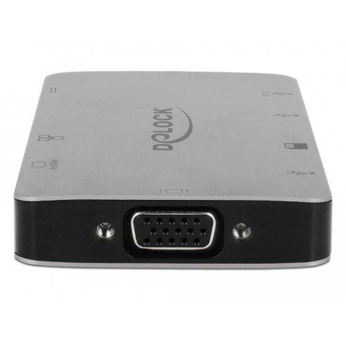 Delock USB Type-C™ Docking Station 4K - HDMI / VGA / USB 3.1 / SD / LAN / PD 3.0