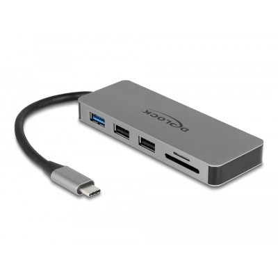 Delock USB Type-C™ Docking Station for Mobile Devices 4K - HDMI / Hub / SD / PD 2.0 2