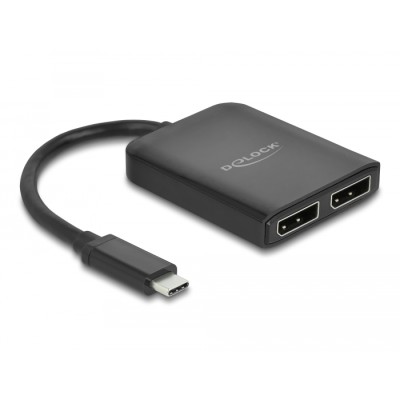Delock USB Type-C™ Splitter (DP Alt Mode) to 2 x DisplayPort MST / VXP