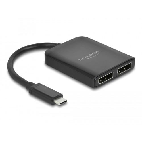 Delock USB Type-C™ Splitter (DP Alt Mode) to 2 x DisplayPort MST / VXP