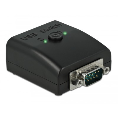 Delock RS-232 Switch and Splitter 1 x Serial DB9 to 2 x USB 2.0 Type-B bidirectional